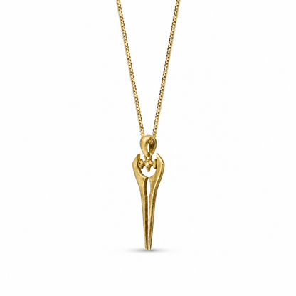 Halo - Energy Sword Pendant – Solid 9ct Yellow Gold