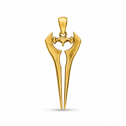 Halo - Energy Sword Pendant – Solid 9ct Yellow Gold
