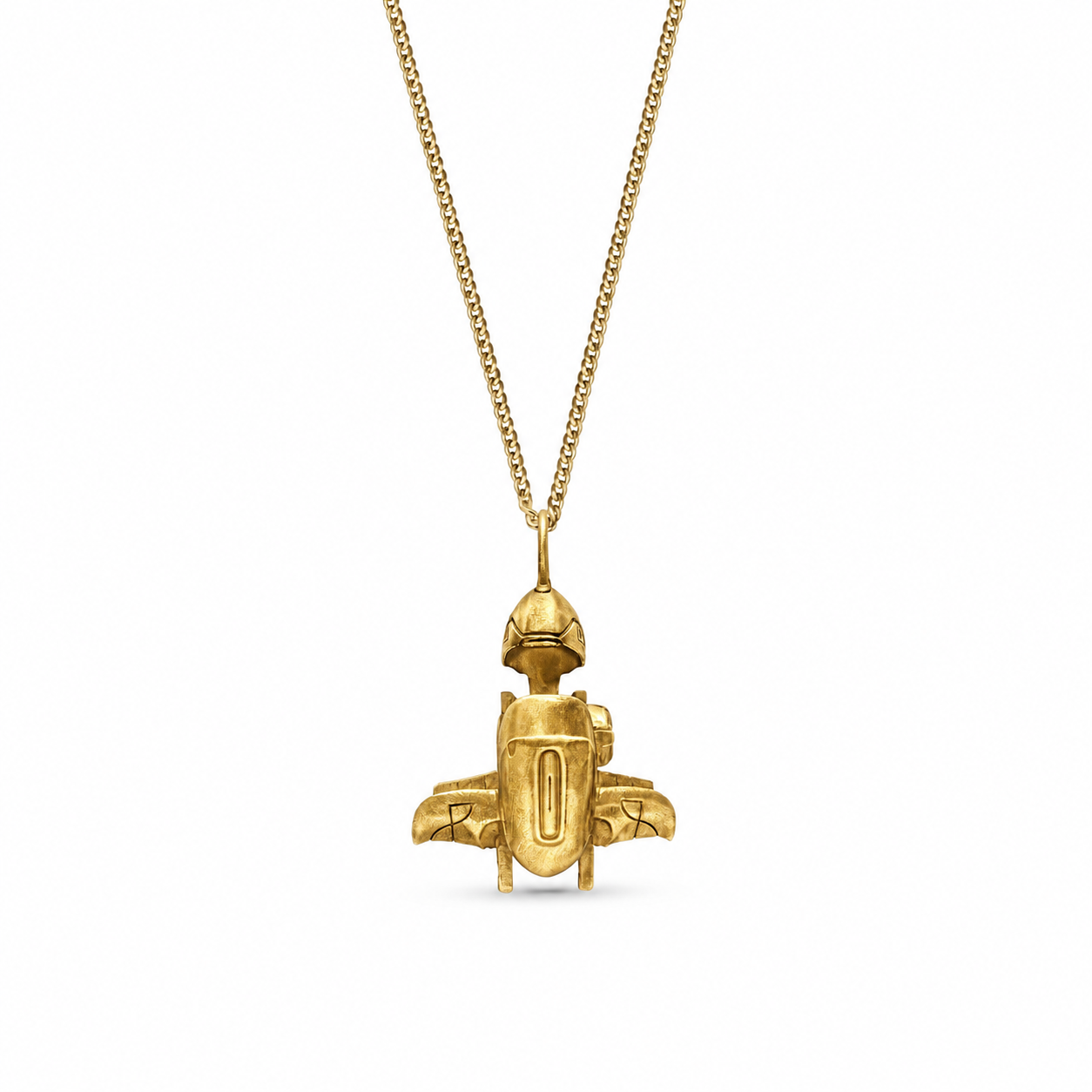 Halo Ghost Pendant – Solid 9ct Yellow Gold