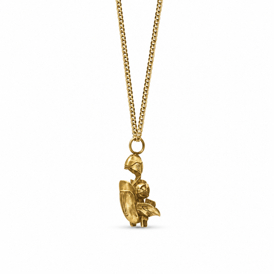Halo Ghost Pendant – Solid 9ct Yellow Gold