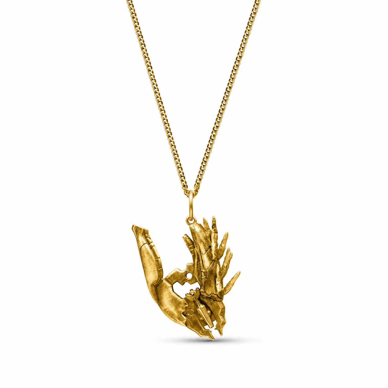Halo Needler Pendant – Solid 9ct Yellow Gold