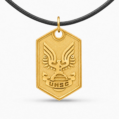 Halo UNSC Dog Tag – Solid 9ct Yellow Gold