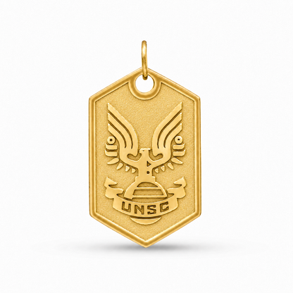 Halo UNSC Dog Tag – Solid 9ct Yellow Gold