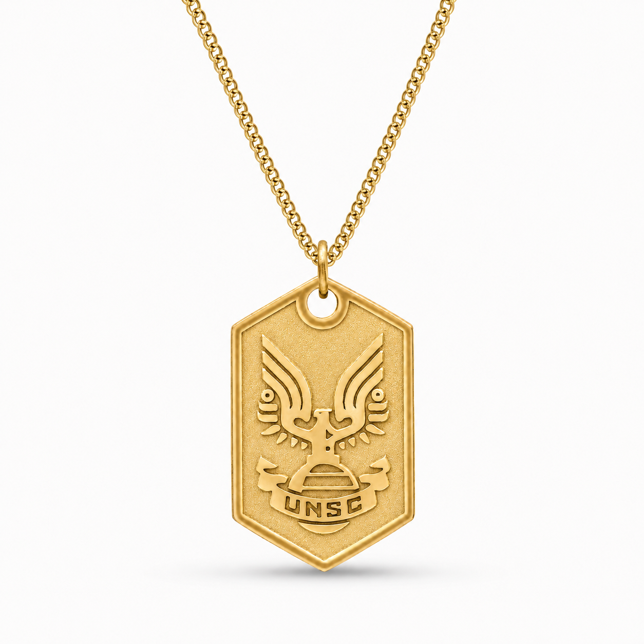 Halo UNSC Dog Tag – Solid 9ct Yellow Gold