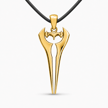 Halo - Energy Sword Pendant – Solid 9ct Yellow Gold