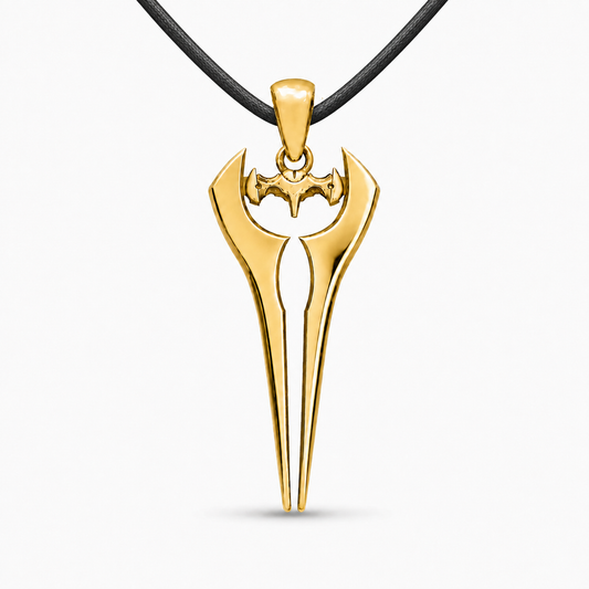 Halo - Energy Sword Pendant – Solid 9ct Yellow Gold