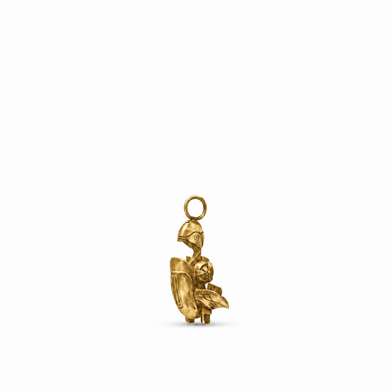 Halo Ghost Pendant – Solid 9ct Yellow Gold