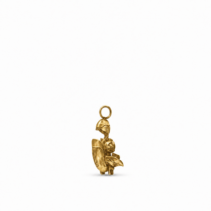Halo Ghost Pendant – Solid 9ct Yellow Gold