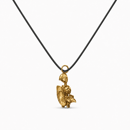 Halo Ghost Pendant – Solid 9ct Yellow Gold