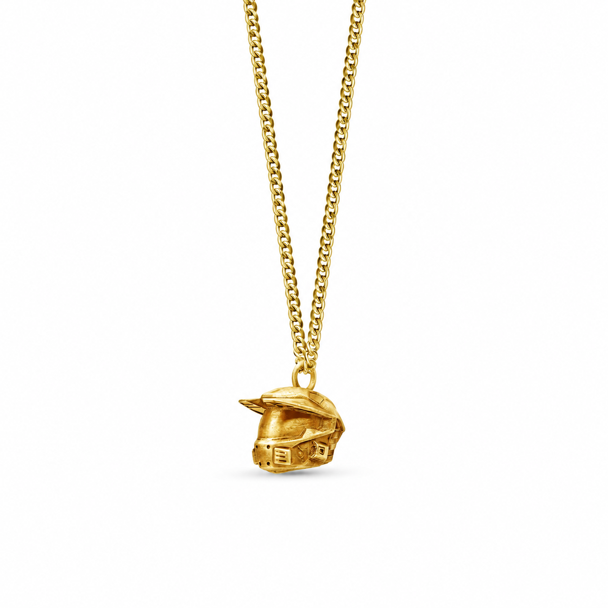 Halo Mini Master Chief Pendant & Chain – Solid 9ct Yellow Gold