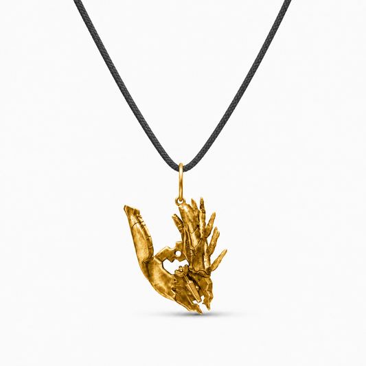 Halo Needler Pendant – Solid 9ct Yellow Gold